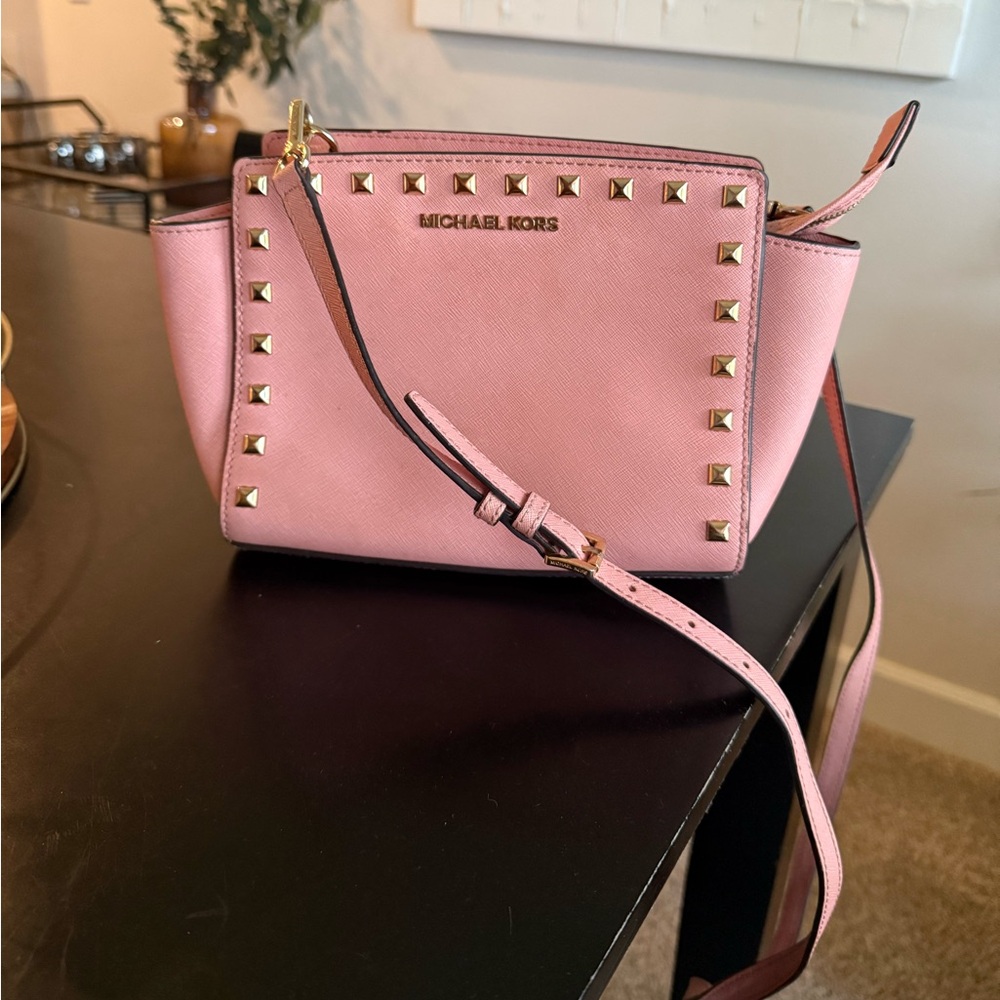 Michael Kors Pink Studded Crossbody